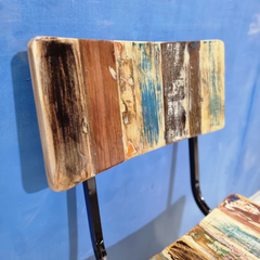 Aspen Scandi Reclaimed Wood Industrial 4 Seater Dining Set 20