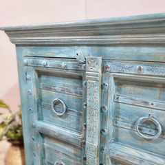 Vintage Old Door Hand Carved Solid Wood Buffet Sideboard C42