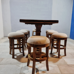 Hand Carved Solid Wood Twin Pedestal Base Dining Table 15