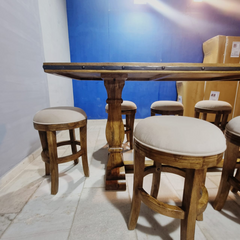 Hand Carved Solid Wood Twin Pedestal Base Dining Table 15