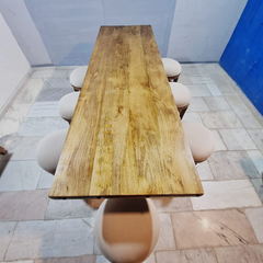 Hand Carved Solid Wood Twin Pedestal Base Dining Table 15