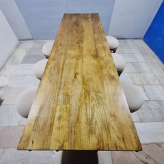 Hand Carved Solid Wood Twin Pedestal Base Dining Table 15