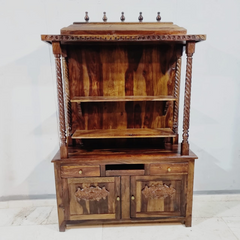 Handmade Traditional Sheesham Wood Home Temple 01