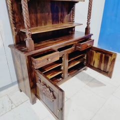 Handmade Traditional Sheesham Wood Home Temple 01