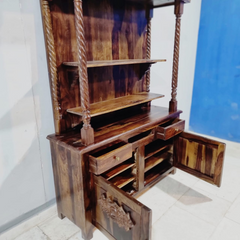 Handmade Traditional Sheesham Wood Home Temple 01