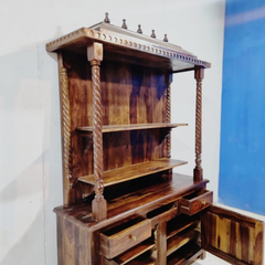 Handmade Traditional Sheesham Wood Home Temple 01
