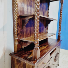 Handmade Traditional Sheesham Wood Home Temple 01