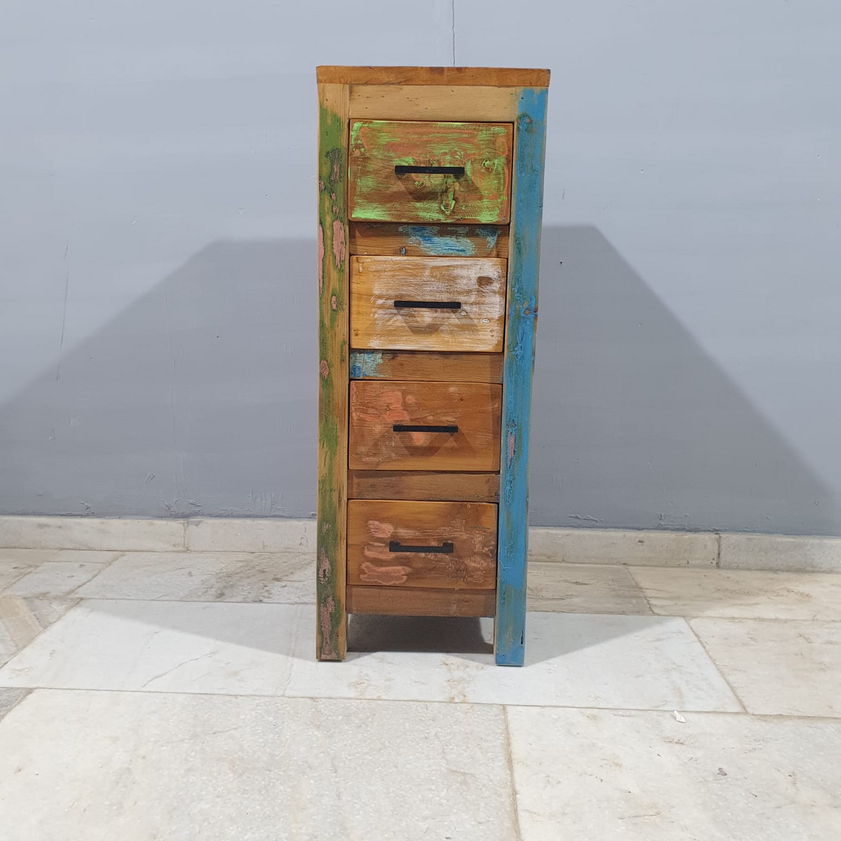 Nirvana Reclaimed Timber Dresser Tallboy Chest of 4 Drawers D54