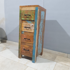 Nirvana Reclaimed Timber Dresser Tallboy Chest of 4 Drawers D54