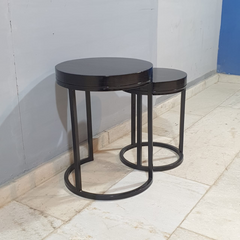 Kraft Bazaar Steel Frame and Wood Top Side Table 23
