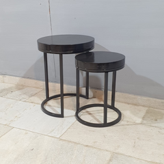 Kraft Bazaar Steel Frame and Wood Top Side Table 23