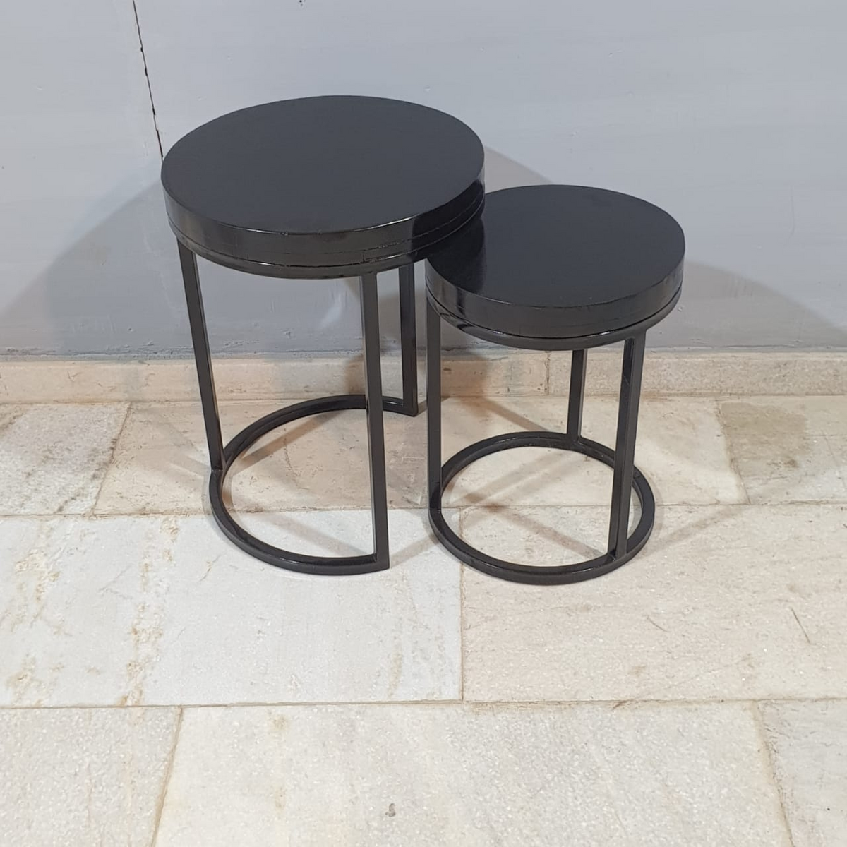 Kraft Bazaar Steel Frame and Wood Top Side Table 23