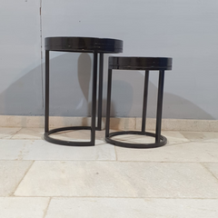 Kraft Bazaar Steel Frame and Wood Top Side Table 23