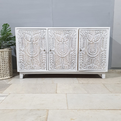 Hand Carved Solid Wood Sideboard Buffet C48