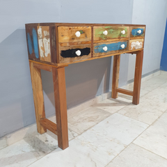 Nirvana Reclaimed Wood 6 Drawers Console Hall Table 53