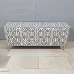Bone Inlay Scandinavian Geometric Pattern Sideboard C49