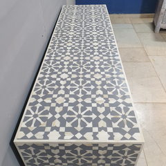 Bone Inlay Scandinavian Geometric Pattern Sideboard C49