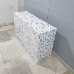 Mother of Pearl Inlay Modish Solid Wood Floral Pattern Sideboard C50