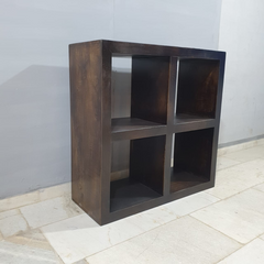 Boston Zen Contemporary Solid Wood Cube Square Bookshelf B49