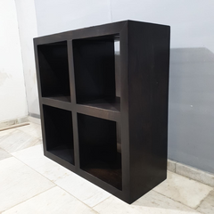 Boston Zen Contemporary Solid Wood Cube Square Bookshelf B49