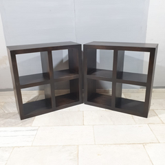 Boston Zen Contemporary Solid Wood Cube Square Bookshelf B49