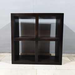 Boston Zen Contemporary Solid Wood Cube Square Bookshelf B49