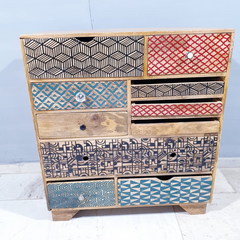 Vivid Screen Contemporary Mango Wood Tallboy Chest of Drawers D56