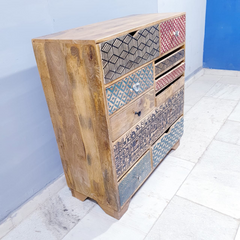 Vivid Screen Contemporary Mango Wood Tallboy Chest of Drawers D56