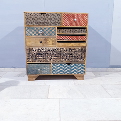 Vivid Screen Contemporary Mango Wood Tallboy Chest of Drawers D56