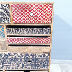 Vivid Screen Contemporary Mango Wood Tallboy Chest of Drawers D56