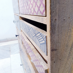 Vivid Screen Contemporary Mango Wood Tallboy Chest of Drawers D56