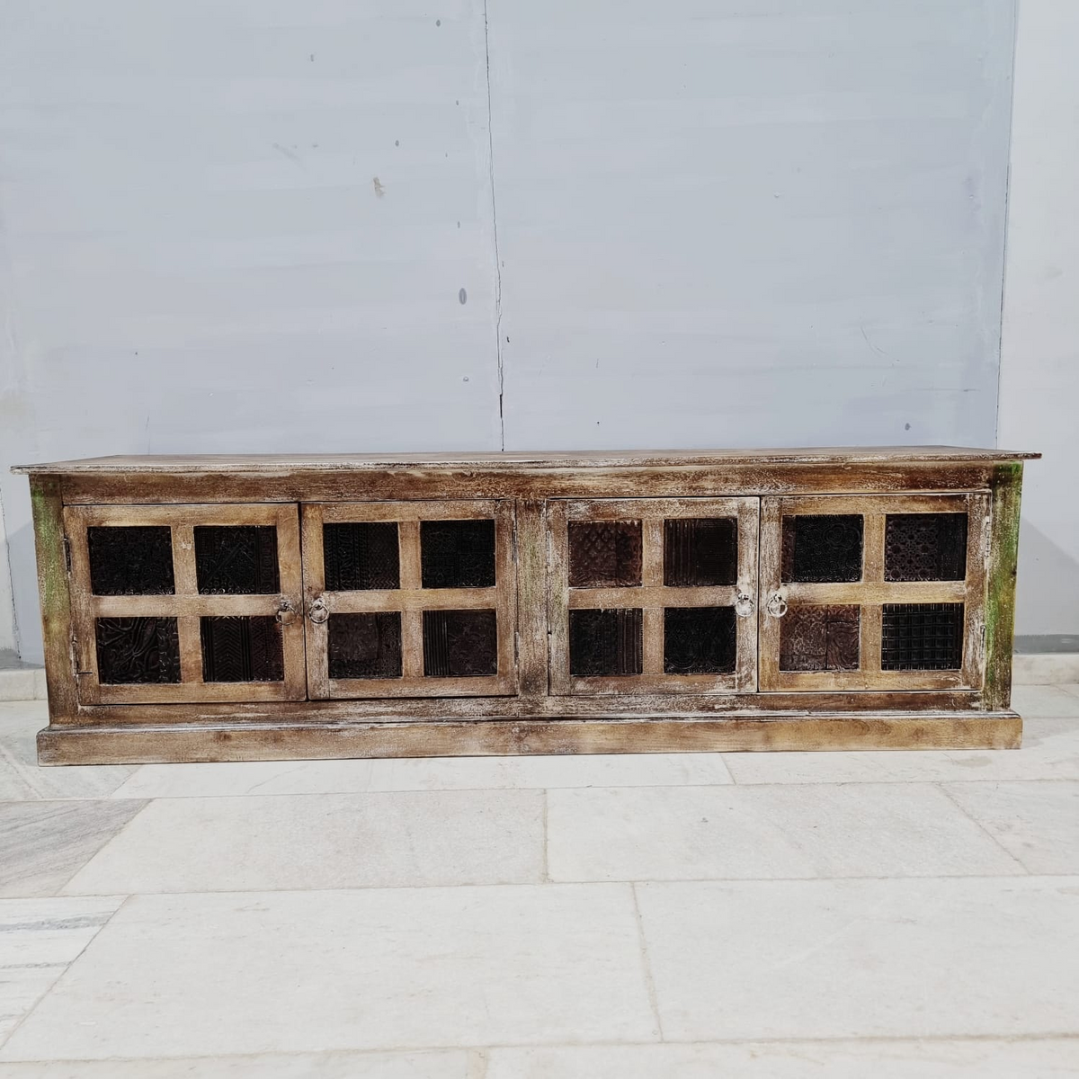 Reclaimed Finish Rough Mango Wood Sideboard C51