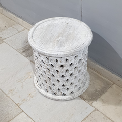 Bristol Bamileke Hand Carved Indian Solid Wood Round Coffee Table C97