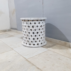 Bristol Bamileke Hand Carved Indian Solid Wood Round Coffee Table C97