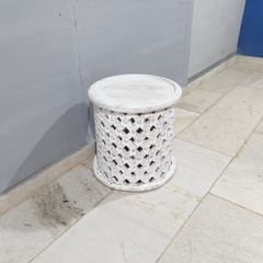 Bristol Bamileke Hand Carved Indian Solid Wood Round Coffee Table C97