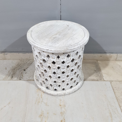 Bristol Bamileke Hand Carved Indian Solid Wood Round Coffee Table C97