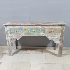 Hand Carved Solid Hard Wood Console Table Hall Table Multicolour54