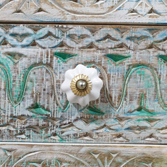 Hand Carved Solid Hard Wood Console Table Hall Table Multicolour54