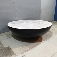 NIRVANA Reclaimed Old Timber Drum Round Coffee Table C99