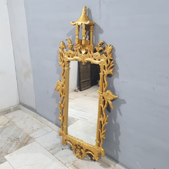 Indian Hand Carved Solid Wood Mirror Frame 26