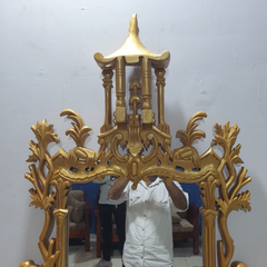 Indian Hand Carved Solid Wood Mirror Frame 26