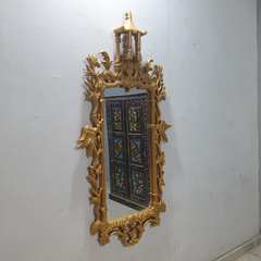 Indian Hand Carved Solid Wood Mirror Frame 26