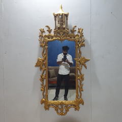 Indian Hand Carved Solid Wood Mirror Frame 26