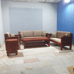 Hand Carved Solid Wood Daybed Sofa Set of 5 D21