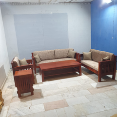 Hand Carved Solid Wood Daybed Sofa Set of 5 D21