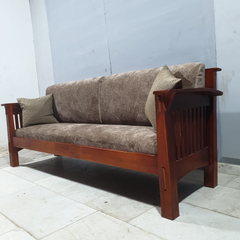 Hand Carved Solid Wood Daybed Sofa Set of 5 D21
