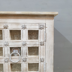 Vintage Hand Carved Mango Wood 2 Door Console Table 57