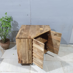 Indian Hand Carved Solid Wood Cabinet D111