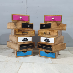 Vivid Solid Wood Contemporary Modern Tallboy Chest of Drawers D59