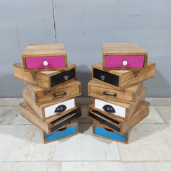 Vivid Solid Wood Contemporary Modern Tallboy Chest of Drawers D59